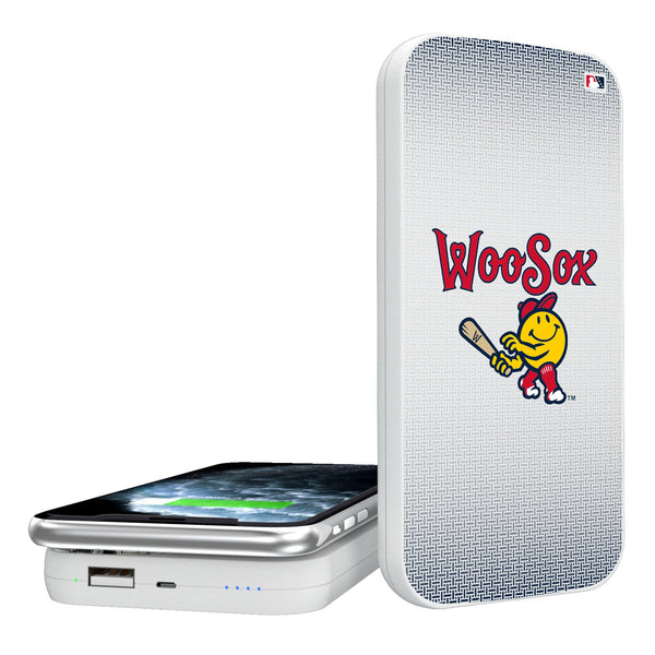 Worcester Red Sox Linen 5000mAh Portable Wireless Charger