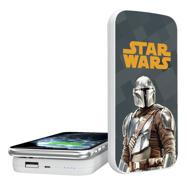 Star Wars: The Mandalorian Din Djarin Color Block 5000mAh Portable Wireless Charger