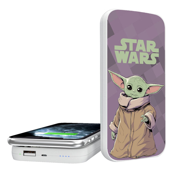 Star Wars: The Mandalorian Grogu Color Block 5000mAh Portable Wireless Charger