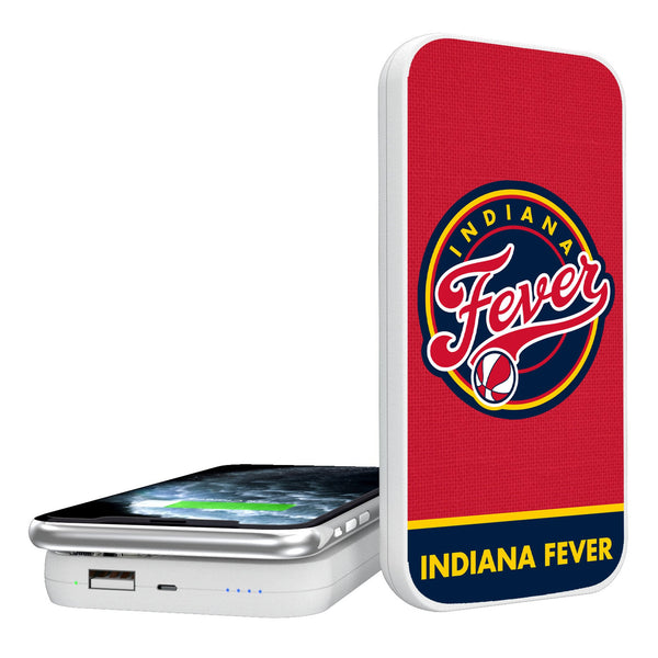 Indiana Fever Endzone Solid 5000mAh Portable Wireless Charger