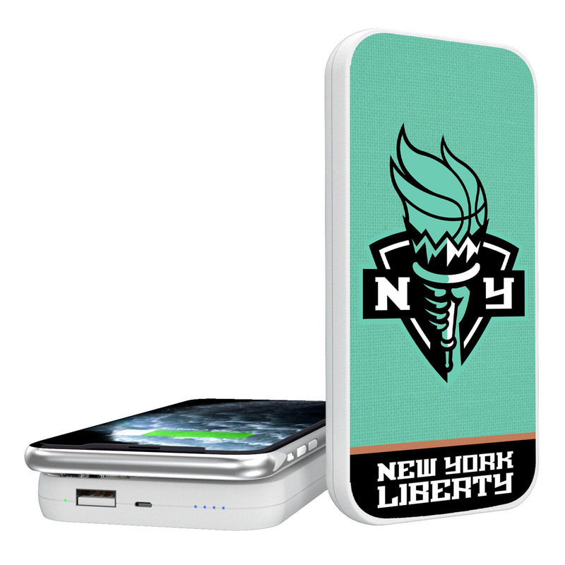 New York Liberty Endzone Solid 5000mAh Portable Wireless Charger