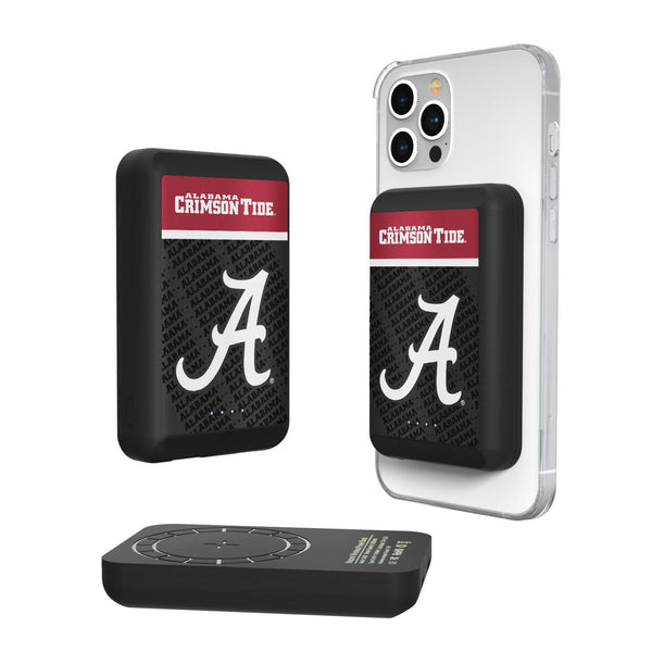 University of Alabama Crimson Tide Script A Endzone Plus Wireless Mag Power Bank