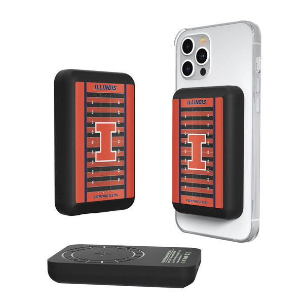 University of Illinois Fighting Illini Field Wireless Mag Power Bank