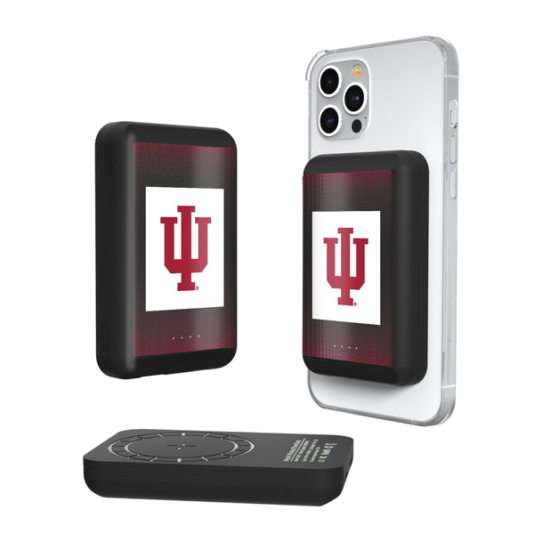 Indiana University Hoosiers Linen Wireless Mag Power Bank