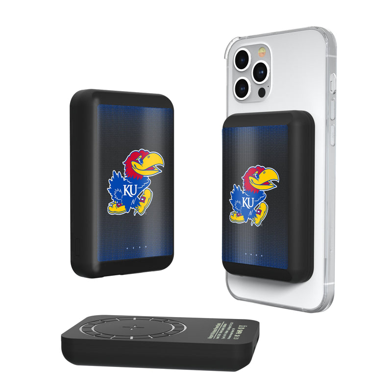 University of Kansas Jayhawks Linen Wireless Mag Power Bank