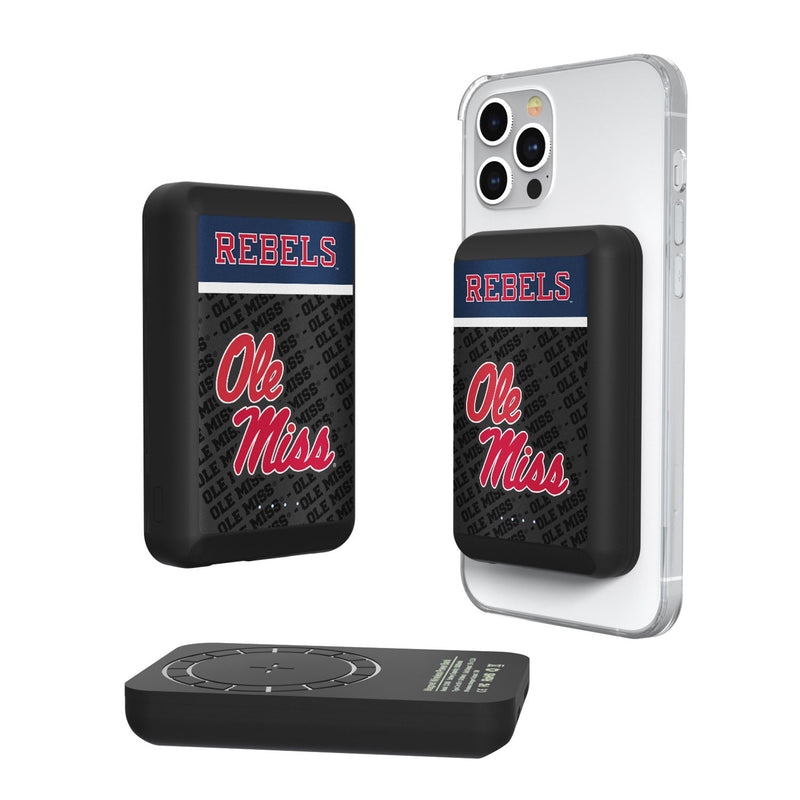 University of Mississippi Rebels Endzone Plus Wireless Mag Power Bank