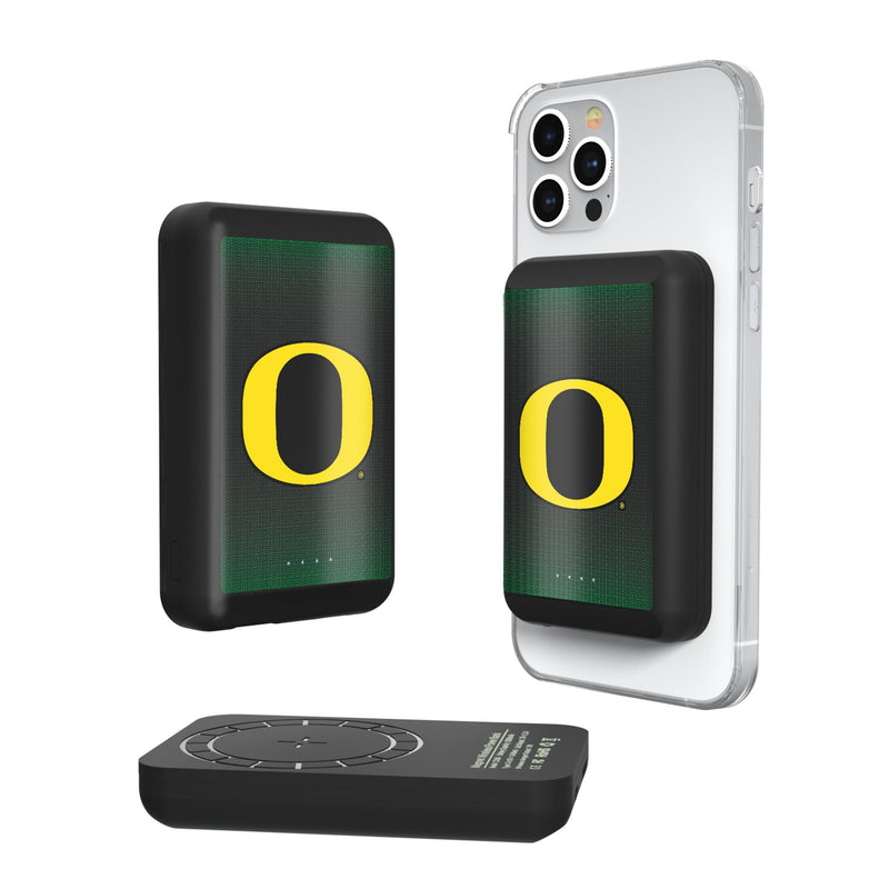 University of Oregon Ducks Linen Wireless Mag Power Bank