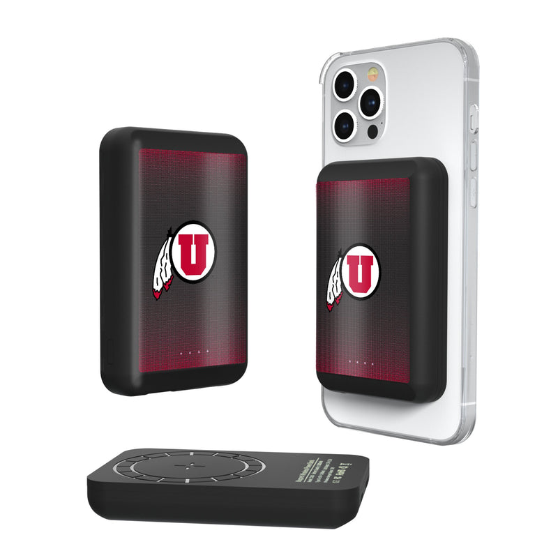 University of Utah Utes Linen Wireless Mag Power Bank