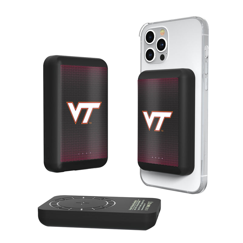 Virginia Tech Hokies Linen Wireless Mag Power Bank