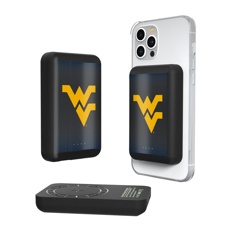 West Virginia University Mountaineers Linen Wireless Mag Power Bank