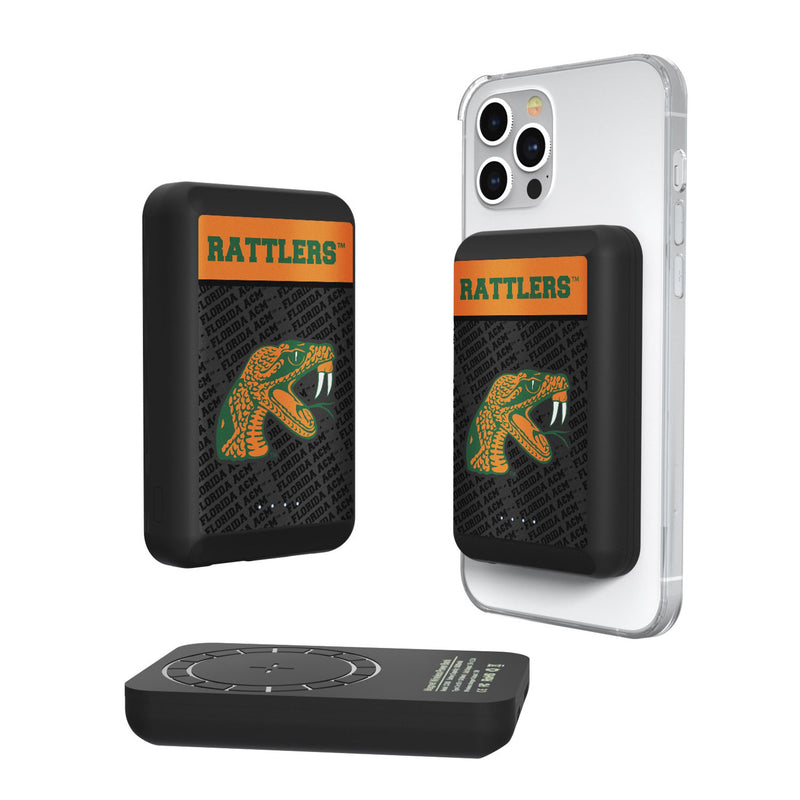 Florida A&M University Rattlers Endzone Plus Wireless Mag Power Bank