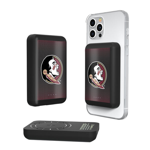 Florida State University Seminoles Linen Wireless Mag Power Bank