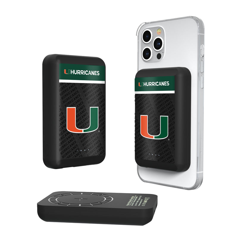 University of Miami Hurricanes Endzone Plus Wireless Mag Power Bank