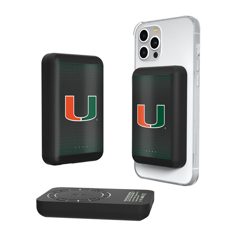 University of Miami Hurricanes Linen Wireless Mag Power Bank