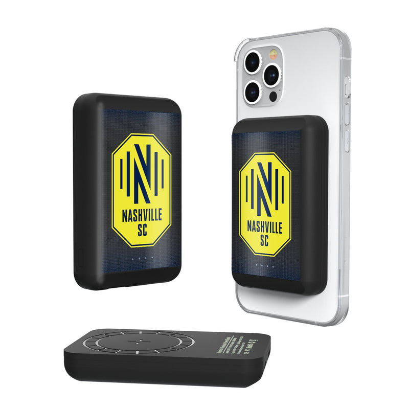 Nashville SC  Linen Wireless Mag Power Bank