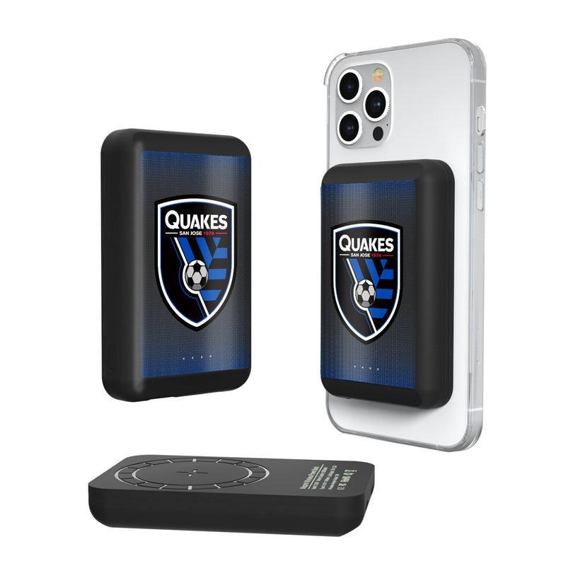 San Jose Earthquakes   Linen Wireless Mag Power Bank