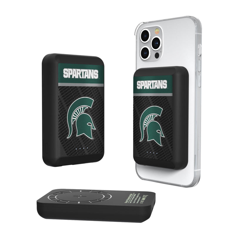 Michigan State University Spartans Endzone Plus Wireless Mag Power Bank