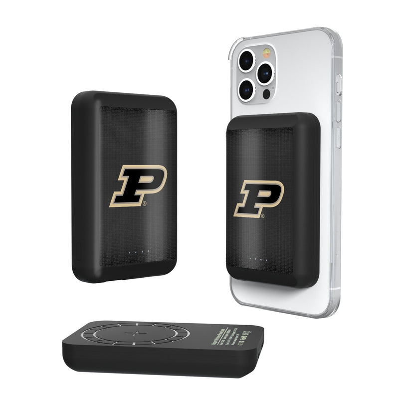 Purdue University Boilermakers Linen Wireless Mag Power Bank