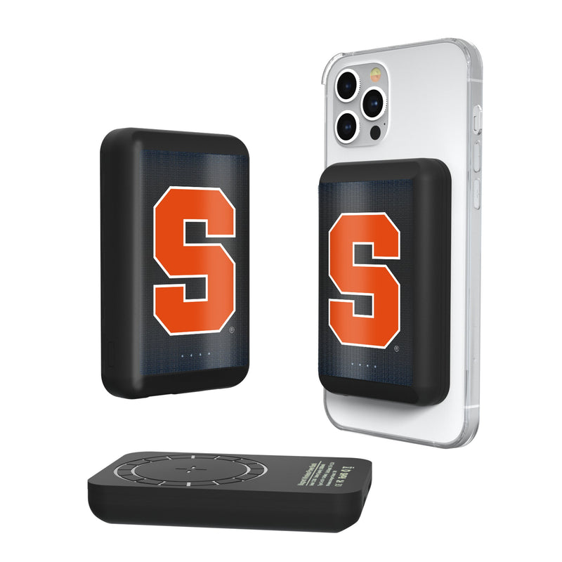 Syracuse University Orange Linen Wireless Mag Power Bank