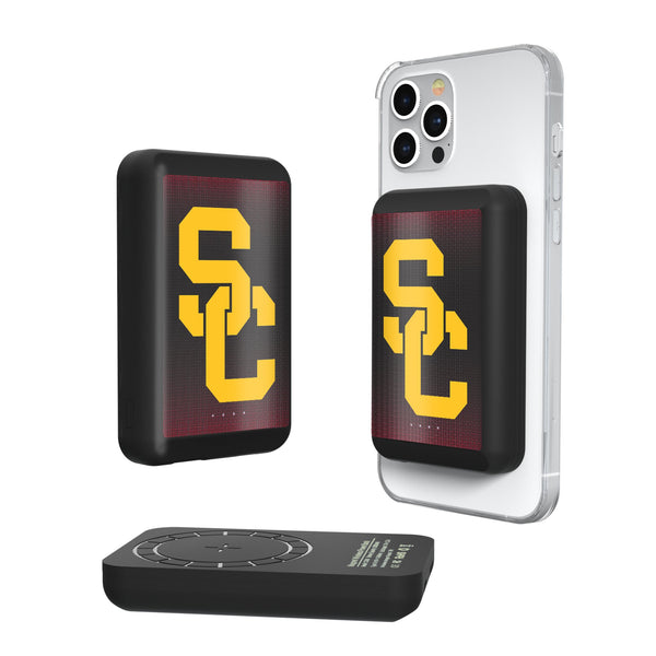 University of Southern California Trojans Linen Wireless Mag Power Bank