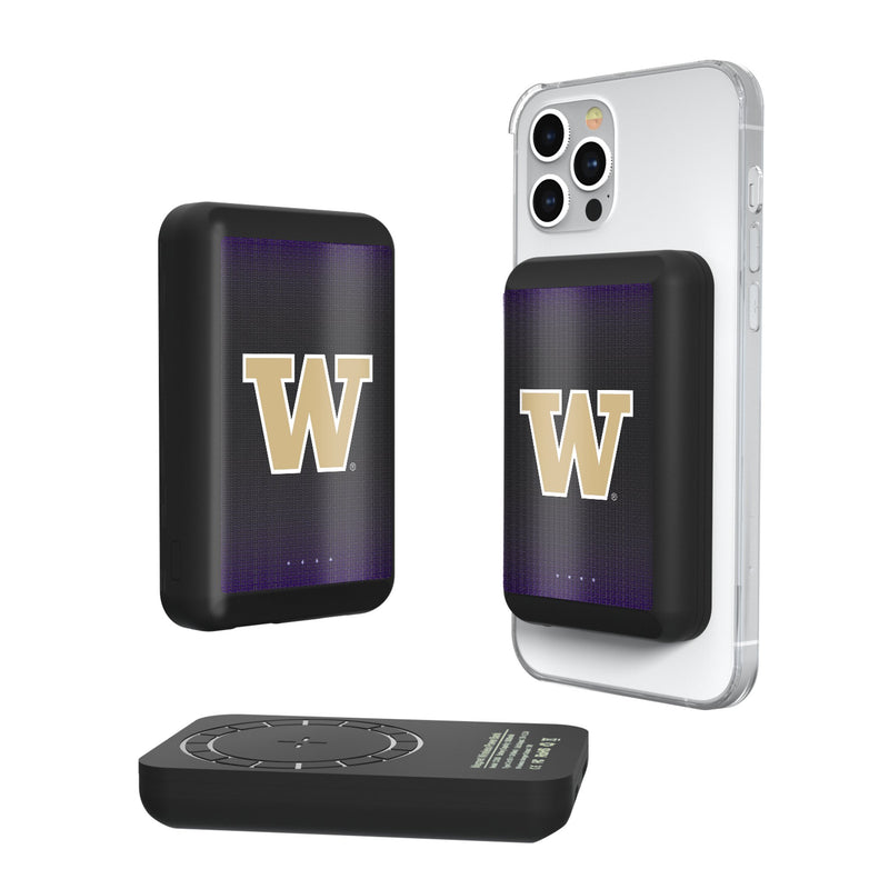 University of Washington Huskies Linen Wireless Mag Power Bank