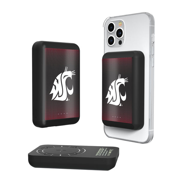 Washington State University Cougars Linen Wireless Mag Power Bank