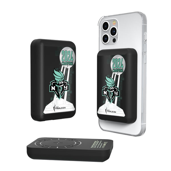 New York Liberty 2024 WNBA Champions Wireless Mag Power Bank