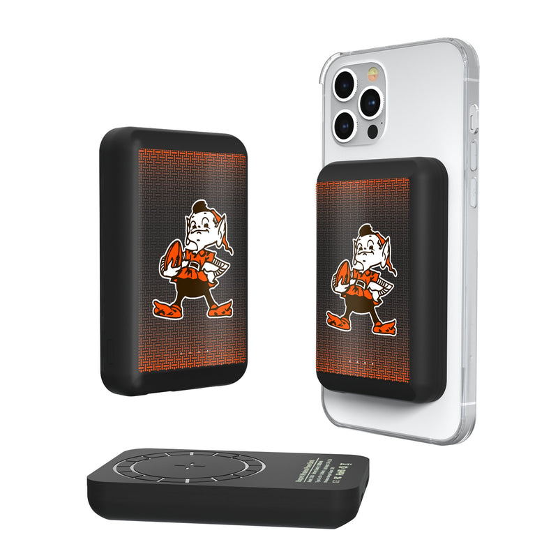 Cleveland Browns Historic Collection Linen Wireless Mag Power Bank