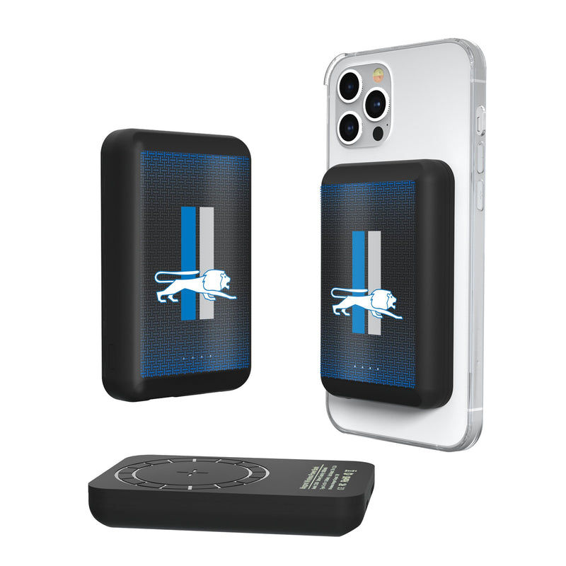 Detroit Lions Retro Linen Wireless Mag Power Bank