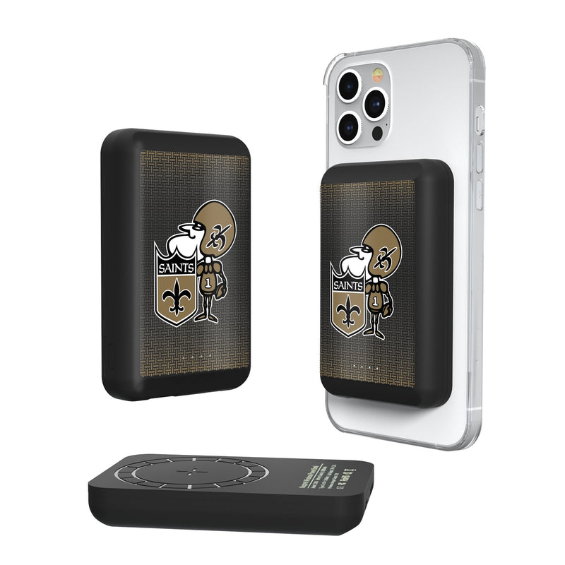 New Orleans Saints Historic Collection Linen Wireless Mag Power Bank