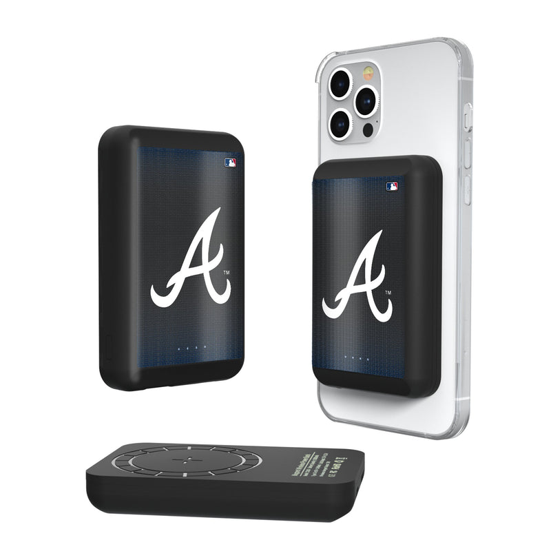 Atlanta Braves Linen Wireless Mag Power Bank