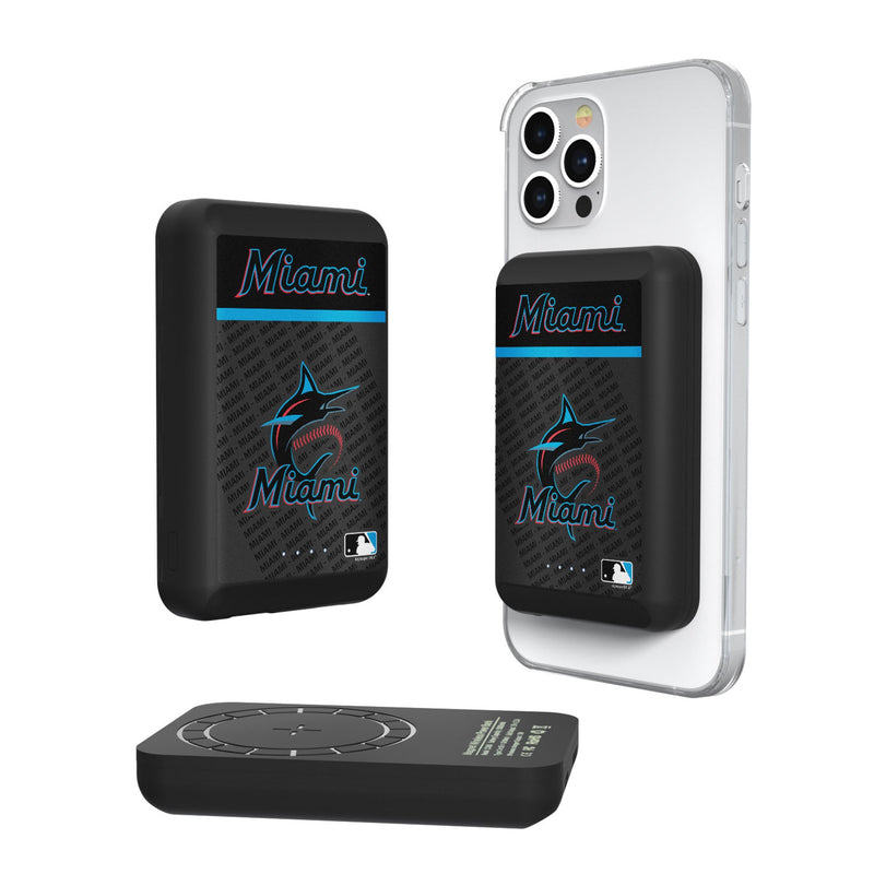 Miami Marlins Endzone Plus Wireless Mag Power Bank