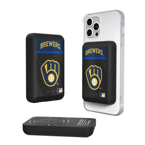 Milwaukee Brewers Endzone Plus Wireless Mag Power Bank