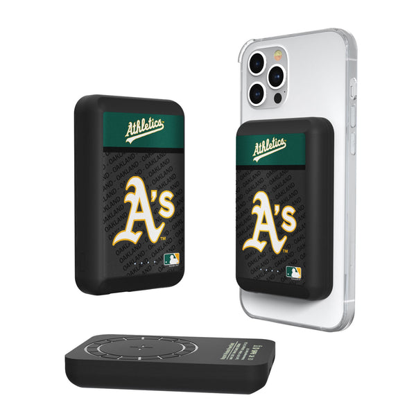 Oakland Athletics Endzone Plus Wireless Mag Power Bank