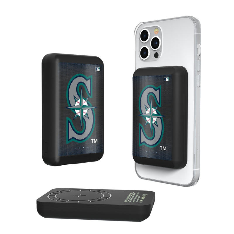 Seattle Mariners Linen Wireless Mag Power Bank