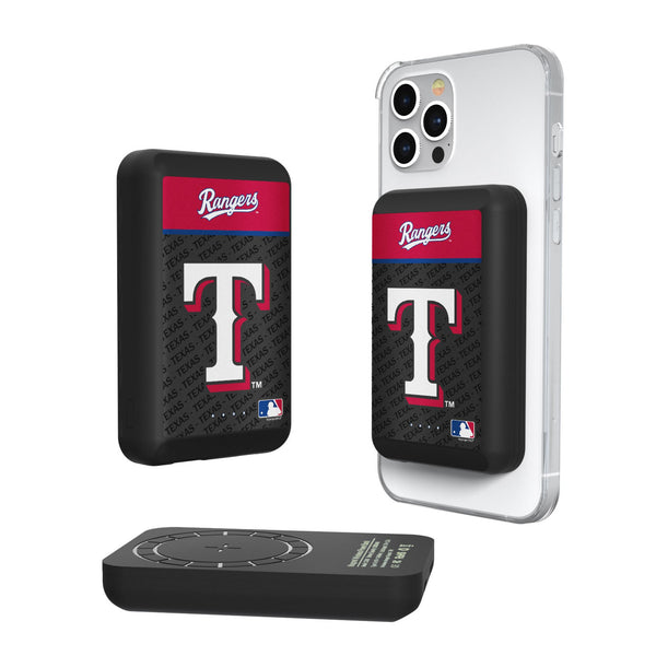 Texas Rangers Endzone Plus Wireless Mag Power Bank