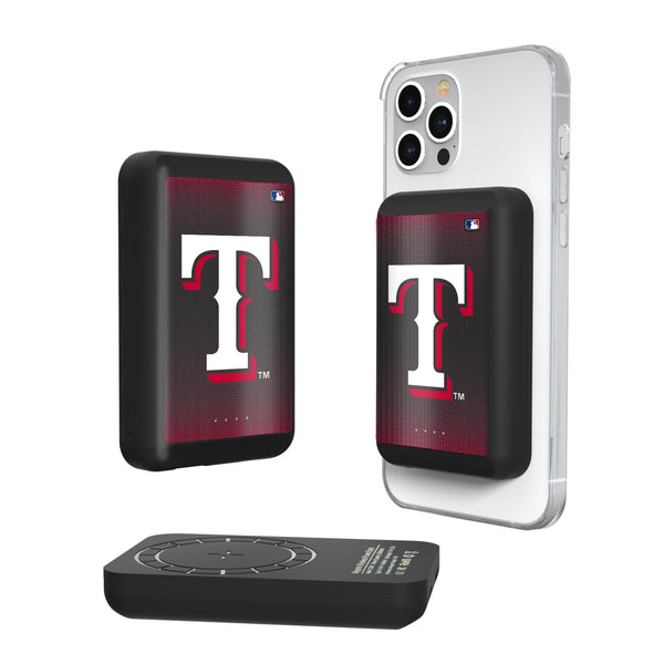 Texas Rangers Linen Wireless Mag Power Bank