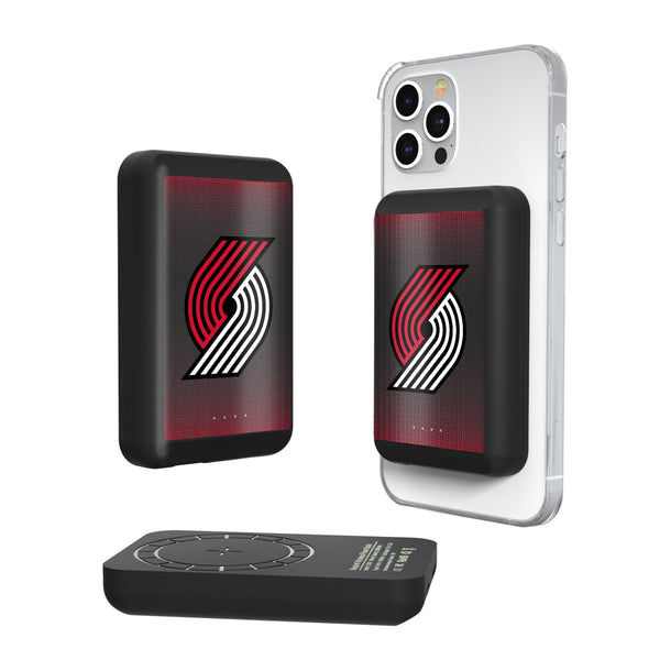 Portland Trail Blazers Linen Wireless Mag Power Bank