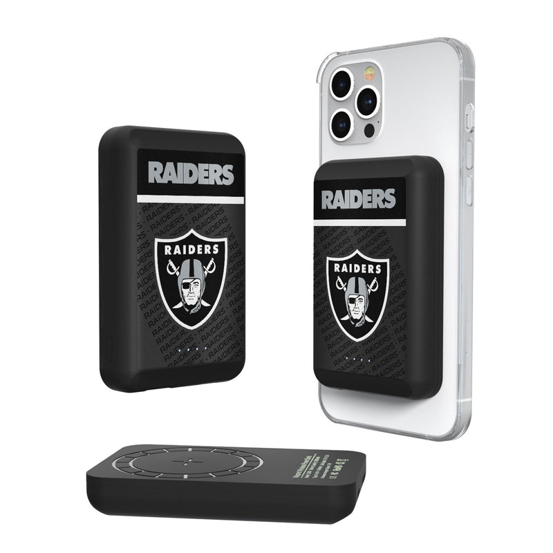 Las Vegas Raiders Endzone Plus Wireless Mag Power Bank