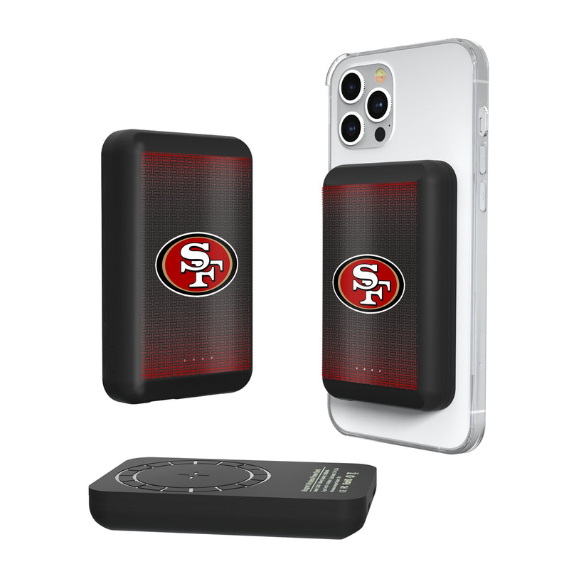 San Francisco 49ers Linen Wireless Mag Power Bank