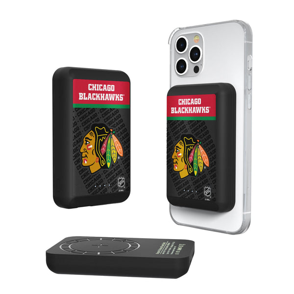 Chicago Blackhawks Endzone Plus Wireless Mag Power Bank