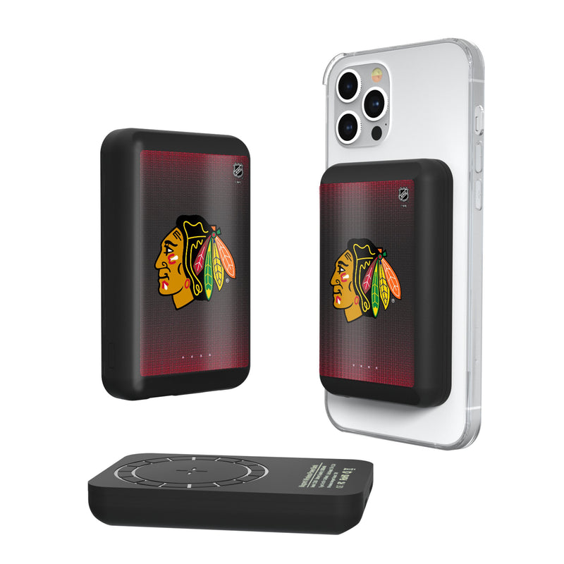 Chicago Blackhawks Linen Wireless Mag Power Bank