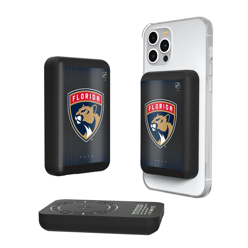 Florida Panthers Linen Wireless Mag Power Bank