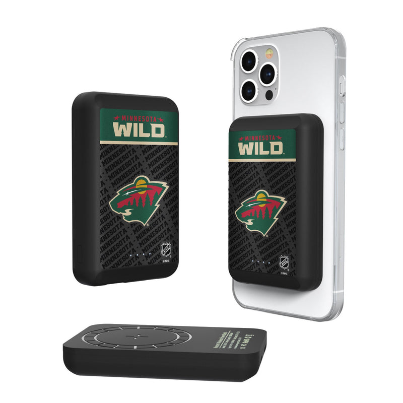 Minnesota Wild Endzone Plus Wireless Mag Power Bank