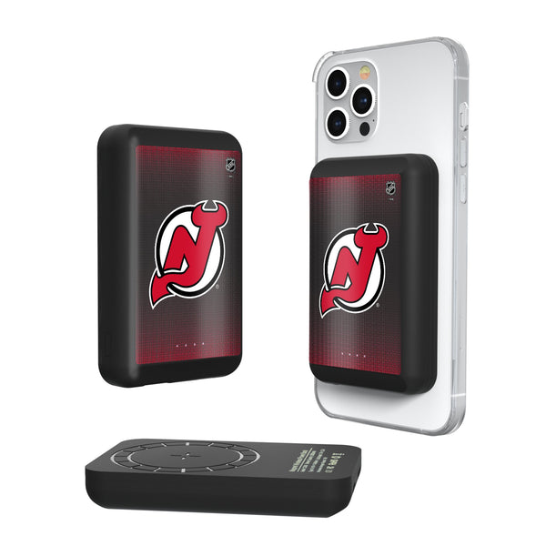 New Jersey Devils Linen Wireless Mag Power Bank