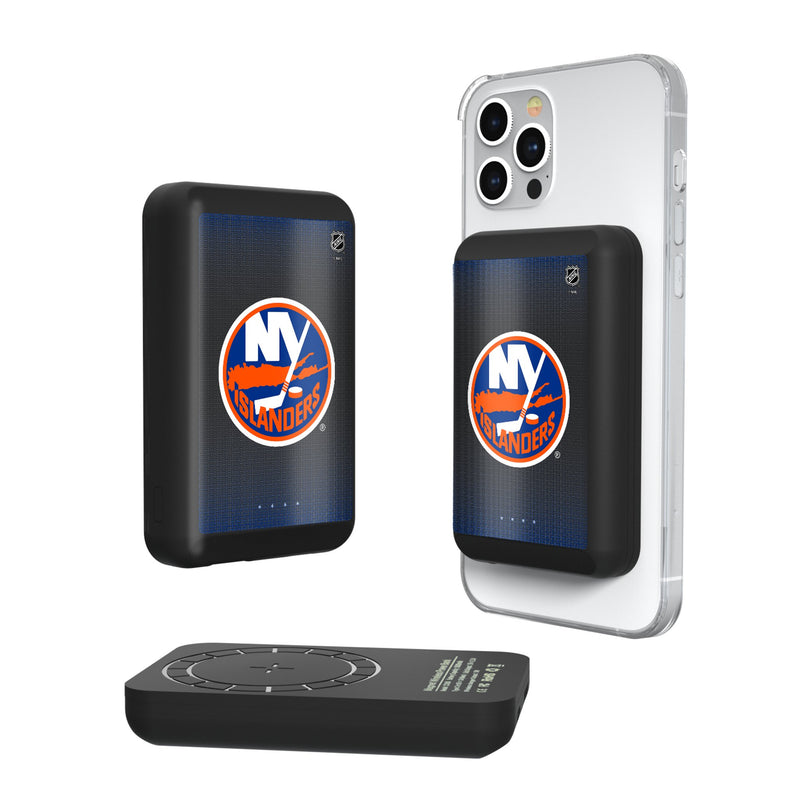 New York Islanders Linen Wireless Mag Power Bank