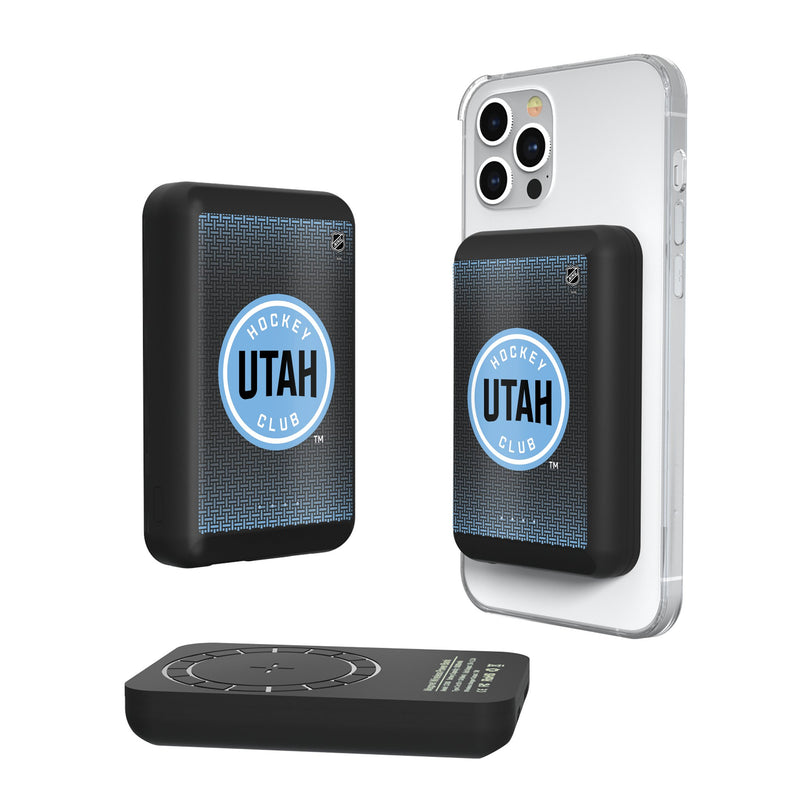 Utah Hockey Club Linen Wireless Mag Power Bank