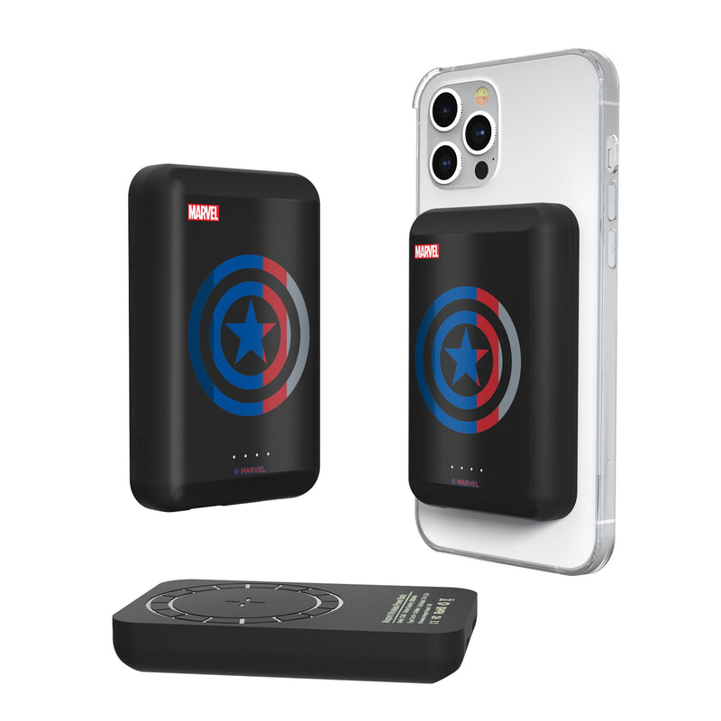 Marvel Avengers Captain America Sigil Wireless Mag Power Bank