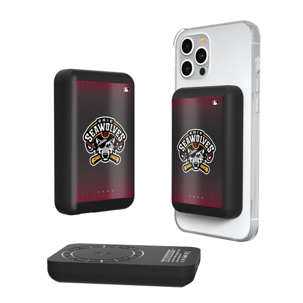 Erie SeaWolves Linen Wireless Mag Power Bank