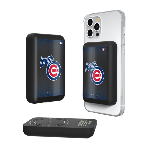 Iowa Cubs Linen Wireless Mag Power Bank